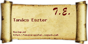 Tanács Eszter névjegykártya
