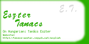 eszter tanacs business card